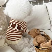 Šuns megztas megztinis Ruduo Katės Teddy Bichon VIP Pomeranijos Mažas šuniukas Naminių gyvūnėlių drabužiai Rudens ir žiemos drabužiai XS back length 20cm (recommended 1-2 pounds)