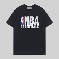 Fear Of God Essentials NBA Spaudinio apvalios apykaklės marškinėliai vyrams, oversized, medvilniniai, trumpomis rankovėmis, laisvalaikio viršus S white