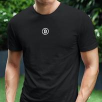 Bitcoin T-shirt Summer Men's Tracksuit Crew Neck Short Sleeve Casual Pullover Sportswear Street M black