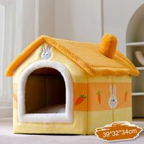 Winter Cozy Pet House Dogs Soft Nest Kennel Sleeping Cave For Cat Dog Puppy Warm Tents Removable Bed Nest For Chihuahua Free Size beige