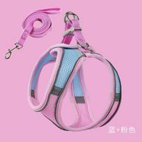 Cat Chest Strap Vest-type Breathable Mesh Reflective Small Dog Walking Dog Walking Cat Rope Pet Supplies S gray