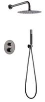 Termostatinė potinkinė dušo sistema Imex Monza GTM039/BGM, black gunmetal spalvos