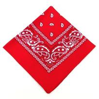 Men Women Cotton Bandana Hairband Cowboy Mens Biker Sports Headwear Hip Hop Wrist Hairwrap Single Sided Head Wrap Scarf red