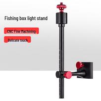 Dual-Use Fishing Tackle Box with Live Stream & Night Light Brackets – Universal Outdoor Fishing Chair Accessory white