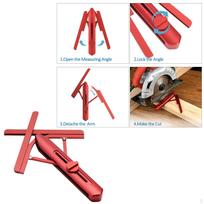 Saw Protractor Goniometer Professional 0-180° Angle Finder Multifunction Wearproof Construction red