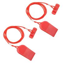 2PCS Treadmill Universal Safety Key Running Machine Key Magnet Treadmill Key Rectangle Red red