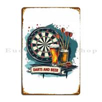 Darts And Beer Dart Sayings Sport Metal Signs Party Club Wall Decor Customize Create Tin Sign Poster 20x30cm（7.8x11.8inch）