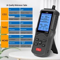 JD-3002 Six-in-One Air Quality Monitor: CO2, Formaldehyde, Organic Gas, Temperature, and Humidity Detector Toolbox Packaging 800g