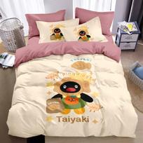 Cartoon Hot Pingu Bedding Set for Kids Girl Baby Duvet Cover Pillowcases Bedroom Decor Single Double Queen King Size 135*200cm