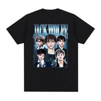 Jack Wolfe Vintage 90s Broadway Actor Graphic T-shirts for Men Women Summer Fashion Trend T Shirt High Quality Oversized T-shirt 3XL gray