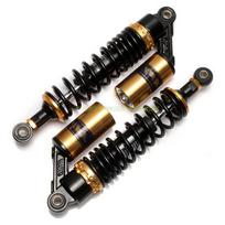 RFY305-340mm Storas Galinis Amortizatorius Honda CB400 Keturratis su Azoto Oro Maišeliu ir Hidrauliniu Slopinimu Black Gold 340mm black