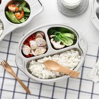 Onlycook Vaikams nerūdijančio plieno padalinta lėkštė gray