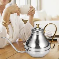 Coffee Drip Kettle 1.5L Tea Pot Portable Maker Multi Purpose Thin Mouth Easy to Control sidabras
