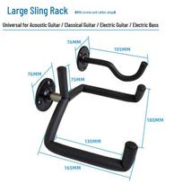 Guitar Sling: Split-Type Wall Mount for Guitars & Ukuleles black