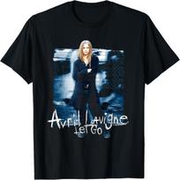 Oficialūs Avril Lavigne marškinėliai Let Go - Juodi, Unisex-Suaugusiems, Mažas, Trumpomis rankovėmis, Klasikinio kirpimo, Medvilnė, Poliesteris S juoda