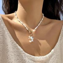 Adjustable Bohemian Starfish Pendant Necklace Dopamine Rainbow Color Beads Ceramic Fish Clavicle Chain OT Buckle balta