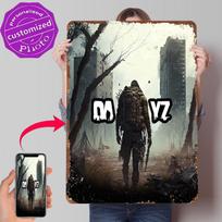 Dayz Tinplate Poster Customized Wall Art Retro Vintage Metal Signs for Fans Modern Home Decoration Luxury House Decor Room Items 20x30cm（7.8x11.8inch） black