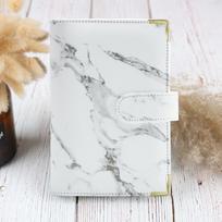 Cross-border Cash Budget Binder A6: PU Leather Finance Planner Notebook white