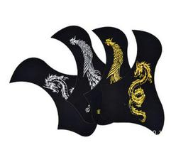 Acoustic Guitar Pickguard - 40/41 Inch (Gold/Silver Dragon or Phoenix) Golden Dragon gray