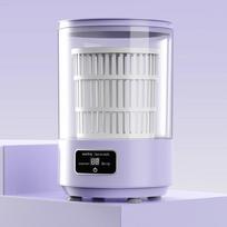 4L Portable Mini Washing Machine: Foldable, Rechargeable, Compact Washer for Underwear, Baby Clothes, Socks, and Dorm Laundry. rožinė
