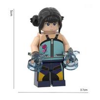 Latest Trendy 8pcs K-POP Demon Hunters Building Blocks cute Mini Action Figure Head Assembly Toy Children's Educational Christmas Present gray