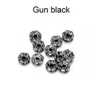 50/100pcs 4 6 8 10mm Gold Color Rhinestone Rondelles Crystal Bead Loose Spacer Beads for DIY Jewelry Making Accessories Supplies 4mm x 50Pcs gray