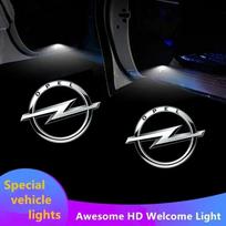 2 vnt. Bevielis LED logotipo lazerinis projektorius automobilio durelėms LED pasveikinimo šviesa Opel Insigni Astra J G K B Corsa Zafira B Mokka Vivaro 2PCS black