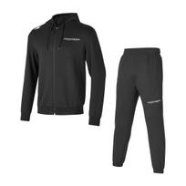 Skechers Basic Sports Series Comfortable Casual Hoodie Set Men hoodies Carbon-Black P424M154-0018 XL black