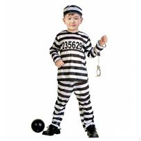 Kids Costume Prisoner Set Lightweight for Halloween, Cosplay, School Plays 120CM 120CM black