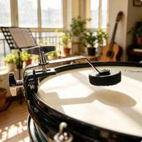 Snare Drum Dampener Sound Reduction Dampening Pad Practice Use Control for Drummers, white