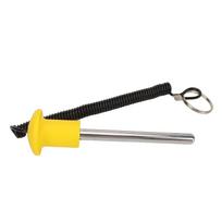 Gym Weight Stack Pin Selector Lock Pin Magnetic with Lanyard Iron Easy Operate Detent Hitch Pin for Strength Training Fitness 8MMx80MM yellow