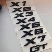BMW X1-X7 Modified Car 3D Rear Emblem Sticker Letters Standard gray