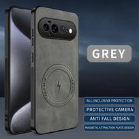 Google Pixel 11 Pro XL/Pixel 11Pro/Pixel11 dėklas Paprastas stilingas magnetinis siurbimas Prabangi odinė odai draugiška apsauga nuo kritimo Pixel 11 pilka