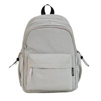 Mokyklinė kuprinė moteriška didelės talpos lengva madinga svoris miela universali pradinės mokyklos vidurinės mokyklos koledžo studento kuprinė (Black,19) juoda