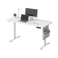 SONGMICS Elektrinis aukščio reguliuojamas stalas, 180 x 80 x (72-120) cm, Reguliuojamo aukščio stalas, 4 aukščių atminties funkcija biurui, namų biurui balta