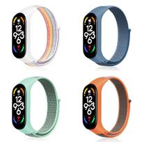Braided Wristbands Strap for Xiaomi Band 8 9 10 Nylon Watch Strap Smartwatches Watchbands for MIBand 3 4 5 6 7 Wearable Accessories MiBnad 3/4/5/6/7 gray