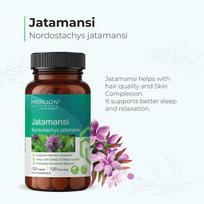 Merlion Naturals Jatamansi tabletės, Nardostachys jatamansi, 500 mg (120 tablečių)