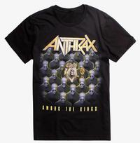 Anthrax AMONG THE KINGS 100% Cotton T-shirt Mens Tees Top Heavy Metal Band NEW Licensed & Official S