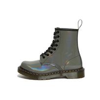 Dr. Martens 1460 Rainbow Patent Lace Up Boots 'Gunmetal' Women's 26705029 36 gray