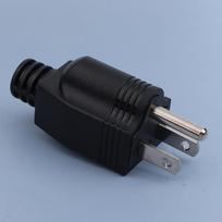 JAV Amerikos 3 kontaktų 5-15P kintamosios srovės elektros energijos kištukas adapteris laidas perjungiamas prailgintuvo jungtis juoda