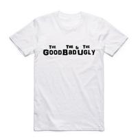 2019 S-XXX Men Print The Good,The Bad And The Ugly Classic T-shirt Short sleeve O-Neck Summer Human's Face T shirt Homme Tshirt S black