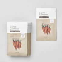 Carrot Carotene Mask 10ea, Intensive Soothing & Hydrating Sheet Mask, K-Beauty white