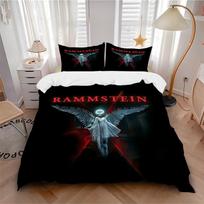 3pcs bedding set Rammstein Angel Includes 1 Comforter + 2 Pillowcases, Without Pillow Inserts, Soft Comfortable, Lightweight Breathable, Pri 135x200cm white