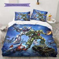Mobile Suit Gundam Soft and Comfortable Duvet Cover,Children's Bedding Set Gift,Extra Large Size, Various Sizes Available -HYQ31 135x200cm gray