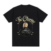 Wolf Alice Graphic Print T-shirt 100% Cotton Tees Rock Band Streetwear Women Men Casual Fashion Round Neck Adult Tops Summer S įvairiaspalvis