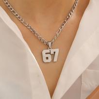 Stainless Steel Punk Tag Necklace Tag Pendant Neck Chain New 67 Necklace  Jewelry Gift sidabras