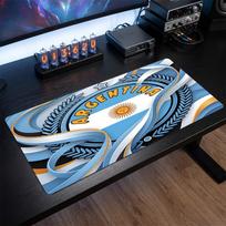 Argentina Football Crest Mouse Pad, Extended Non Slip Rubber Desk Mat for Gaming Office Laptop Fan Gift 30cmx60cm（11.8x23.6inch）