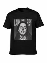 Lana Del Rey Vintage Black and White Portrait Smoking T-shirt S black