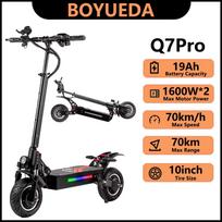 Q7Pro Elektrinis paspirtukas 3200W Dvigubas variklis Sulankstomas E-paspirtukas Suaugusiems 52V 19Ah 70km 70km/h 10 Colių