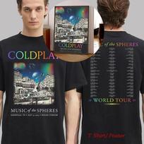 Coldplay Nashville Music Of The Sphesres On July 22 2025 T Shirt/ Poster XL gray